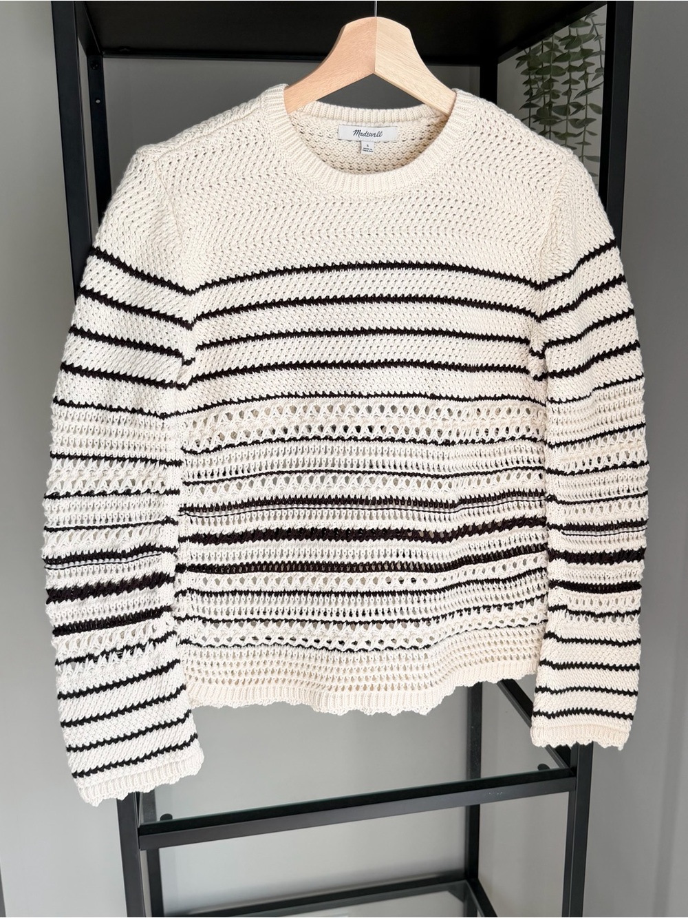 Madewell Open Stitch Crewneck Sweater